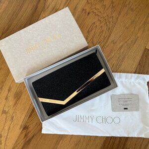 Jimmy Choo Emmie Clutch - Black Shimmer Formal Clutch